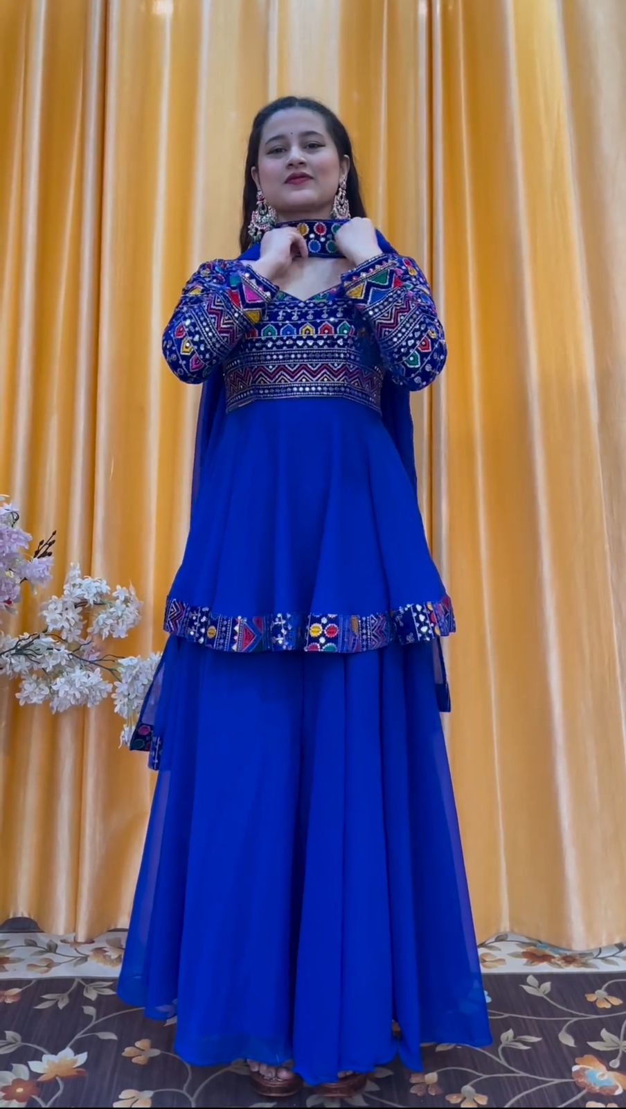 Pc 349 Faux Georgette Sharara Readymade Suits Wholesale Price In Surat